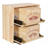 WEINREGAL Vincellar Mod 60x60x30 cm Modul Für 12 Flaschen Oder Weinkisten mit Ausziehbaren Ebenen Massives Kiefernholz Natur - Naturfarben, Holz (60/60/30cm) - PROREGAL
