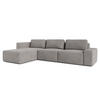 ECKSOFA L Form Arkleton Grau 360/180/93 cm Links mit Schlaffunktion - Schwarz/Grau, Kunststoff/Textil (180/360cm) - AX Living