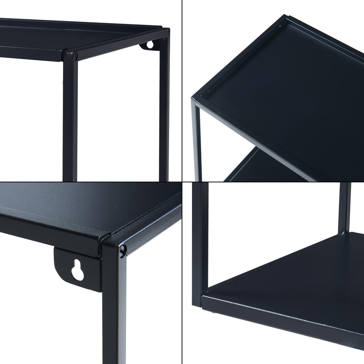 WANDREGAL Notodden - Schwarz, Metall (25/35/60cm) - [en.casa]