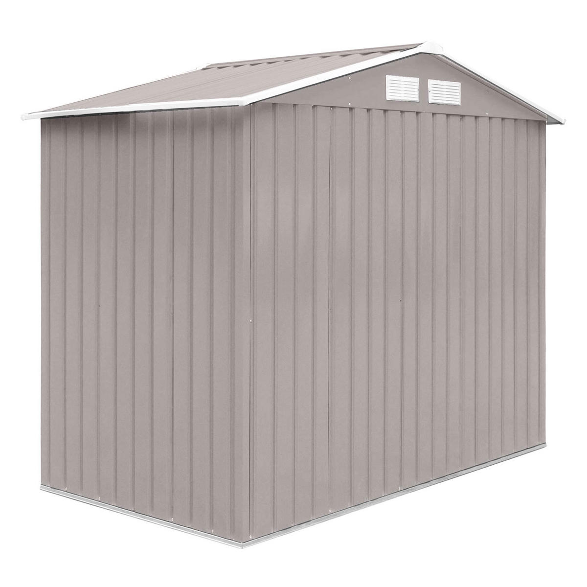 GERÄTEHAUS S100 Metall Hellgrau - Grau, Metall (127/185/213cm) - HATTORO