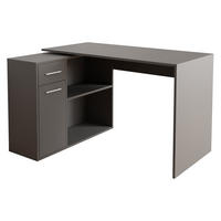 ECKSCHREIBTISCH Marco - Anthrazit/Silberfarben, Holzwerkstoff/Kunststoff (92/120/74cm) - MIRJAN24