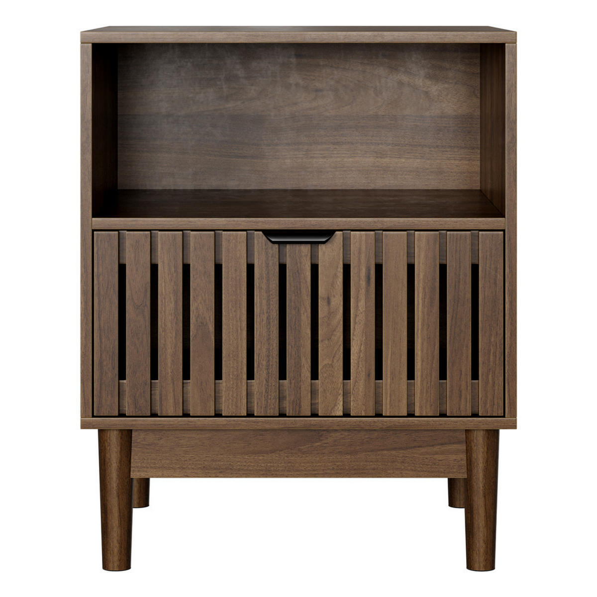NACHTTISCH Walnuss 45/56,5/39 cm mit Schublade - Walnussfarben, Holz (45/56.5/39cm) - Kaket