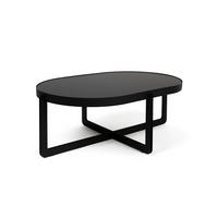 COUCHTISCH Centre Oval 102x68 cm Schwarz - Schwarz, Metall (102/68/36cm) - Zuiver