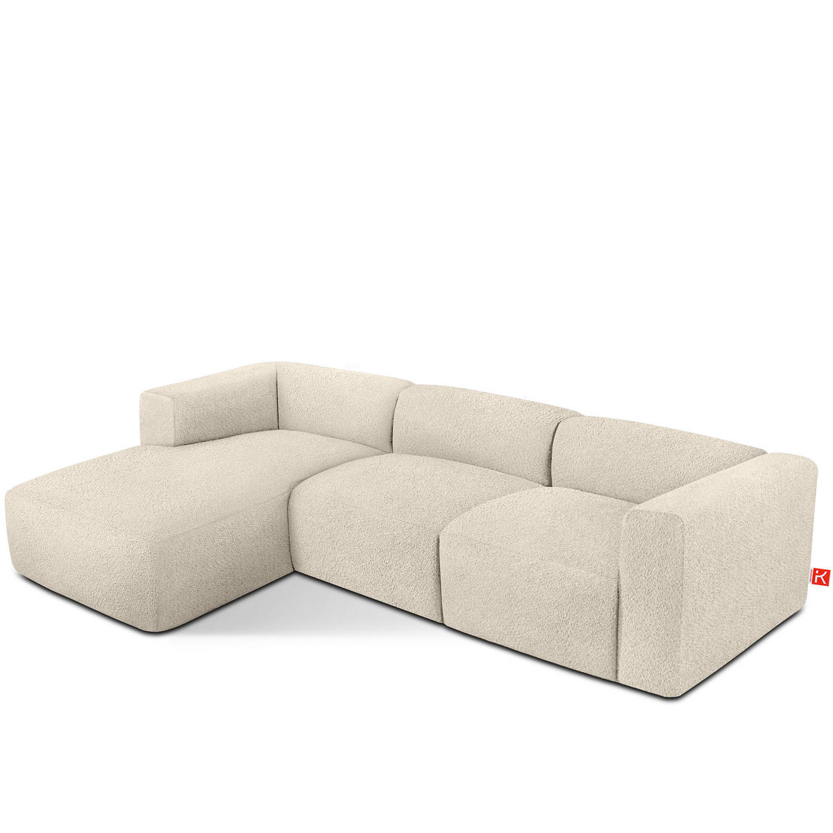 ECKSOFA LINKS BUFFO, Hellbeige - Beige, Holz/Holzwerkstoff (285/176cm) - KONSIMO®