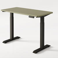 SCHREIBTISCH Elektrisch Höhenverstellbarer HomeOne 120x60cm Schwarz/Grün mit Memory-Funktion, Anti-Kollisions Technologie - Schwarz/Grün, Holzwerkstoff (60/120/72cm) - Desktronic