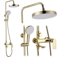 DUSCHGARNITUR Rea Veneta Gold - Goldfarben, Metall (30/136/45cm) - REA
