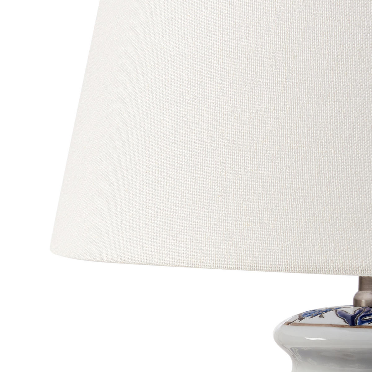 TISCHLAMPE Porzellan Weiß/Blau Bijela - Blau/Weiß, Keramik (33/33/58cm) - Beliani