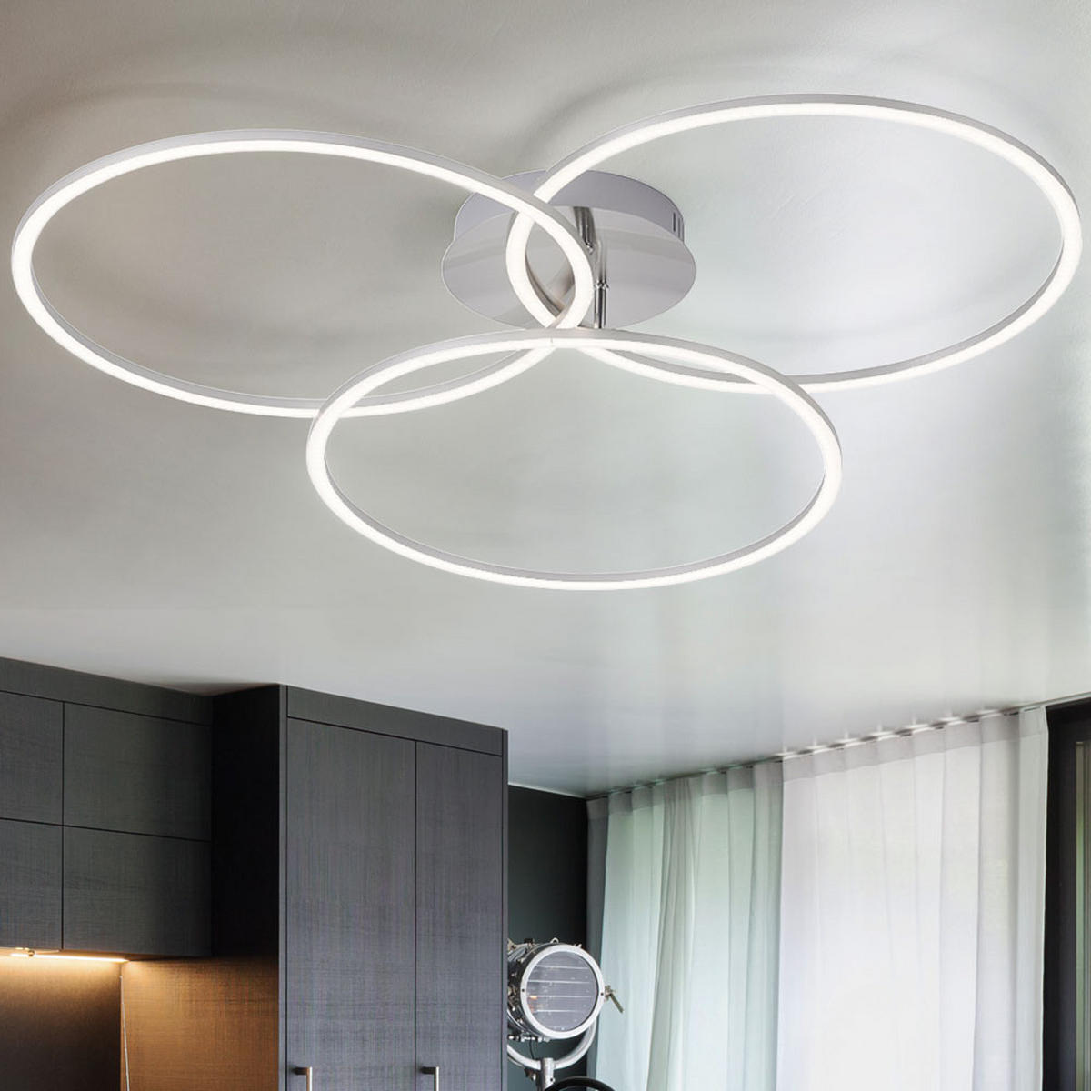 LED DECKENLEUCHTE IVANKA Silber - Silberfarben, Metall (79/76/9cm)