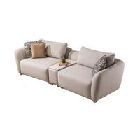 SOFA Rubato 4-Sitzer Samt Beige - Beige, Holz/Textil (280/70/100cm) - Villa Möbel