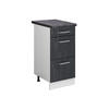 KÜCHENUNTERSCHRANK R-Line Schwarz Beton 40 cm AP Anthrazit - Schwarz/Weiß, Holzwerkstoff (40/81.6/60cm) - Vicco