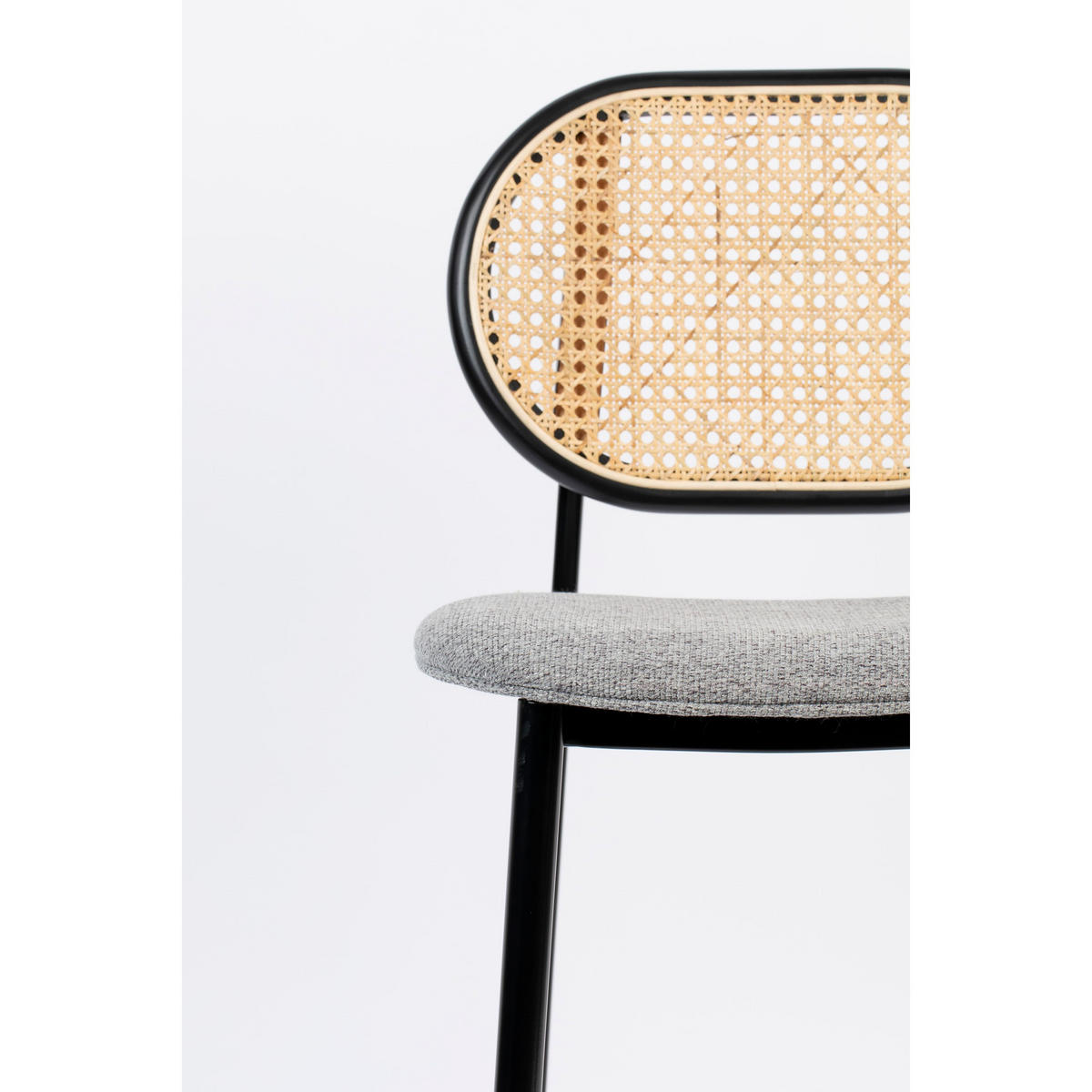 BARHOCKER Spike Rückenlehne 64,5 cm Natur/ Grau - Grau, Textil (42.5/94/53cm) - Zuiver