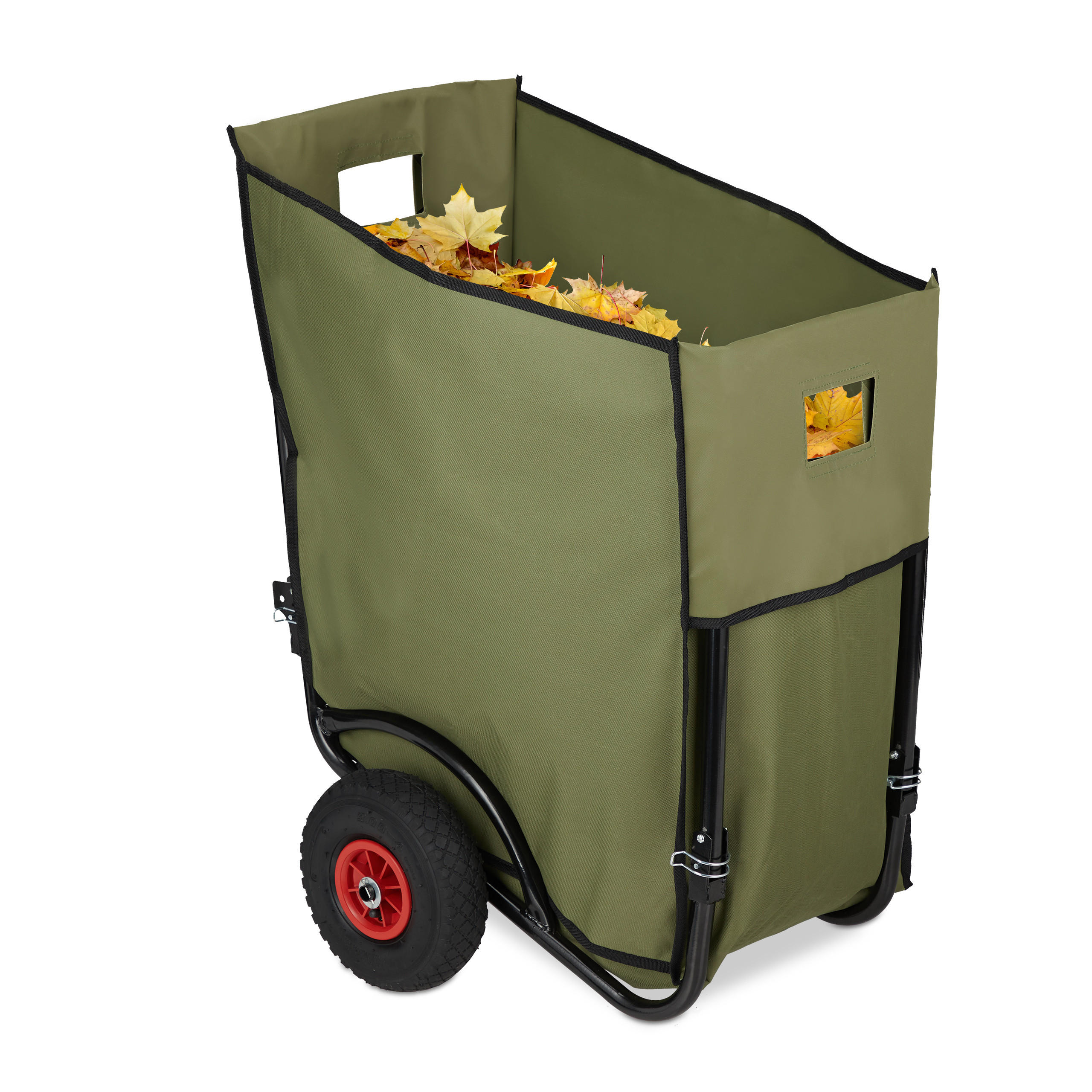 CARUCIOR Verde pentru frunze pliabil 160 L
