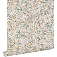 TAPETE Blumen 53 cm x 10.05 m - Weiß, Papier (53/0.1cm) - ESTAhome