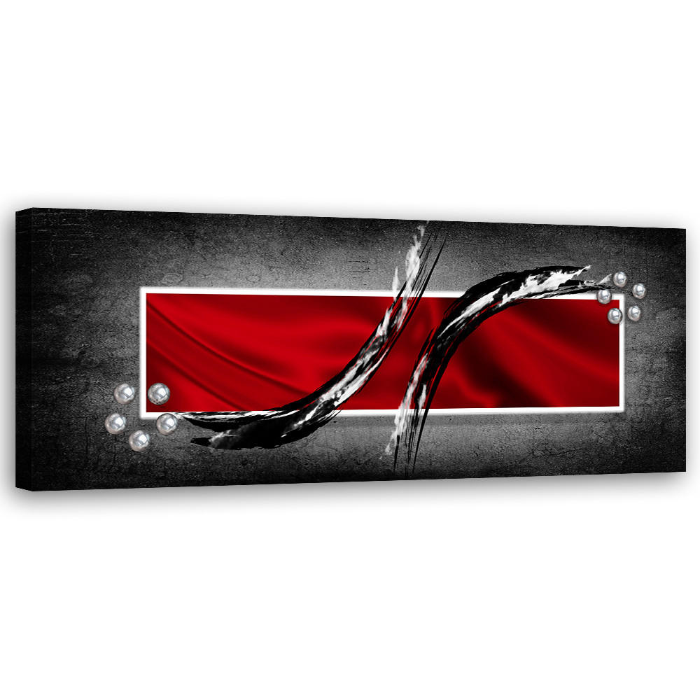 WANDBILD das geheimnis von rot - Rot, Textil (90/30cm) - Feeby