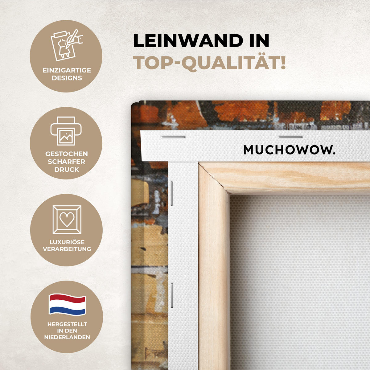 LEINWANDBILD Graffiti - Banksy - Mädchen - Straßenkunst 80x120 cm - Sandfarben, Textil (80/120cm) - MuchoWow
