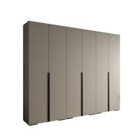 DREHTÜRENSCHRANK 236.7/300/47 6-türig - Kaschmir/Schwarz, Holz/Metall (300/236.7/47cm) - MÖBEL KRYSPOL