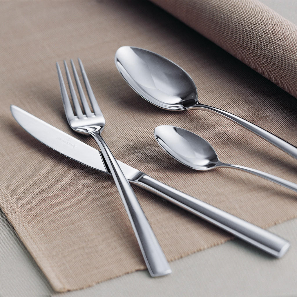 TAFELBESTECK Piemont silber 24er Set - Silberfarben, Metall - Villeroy & Boch