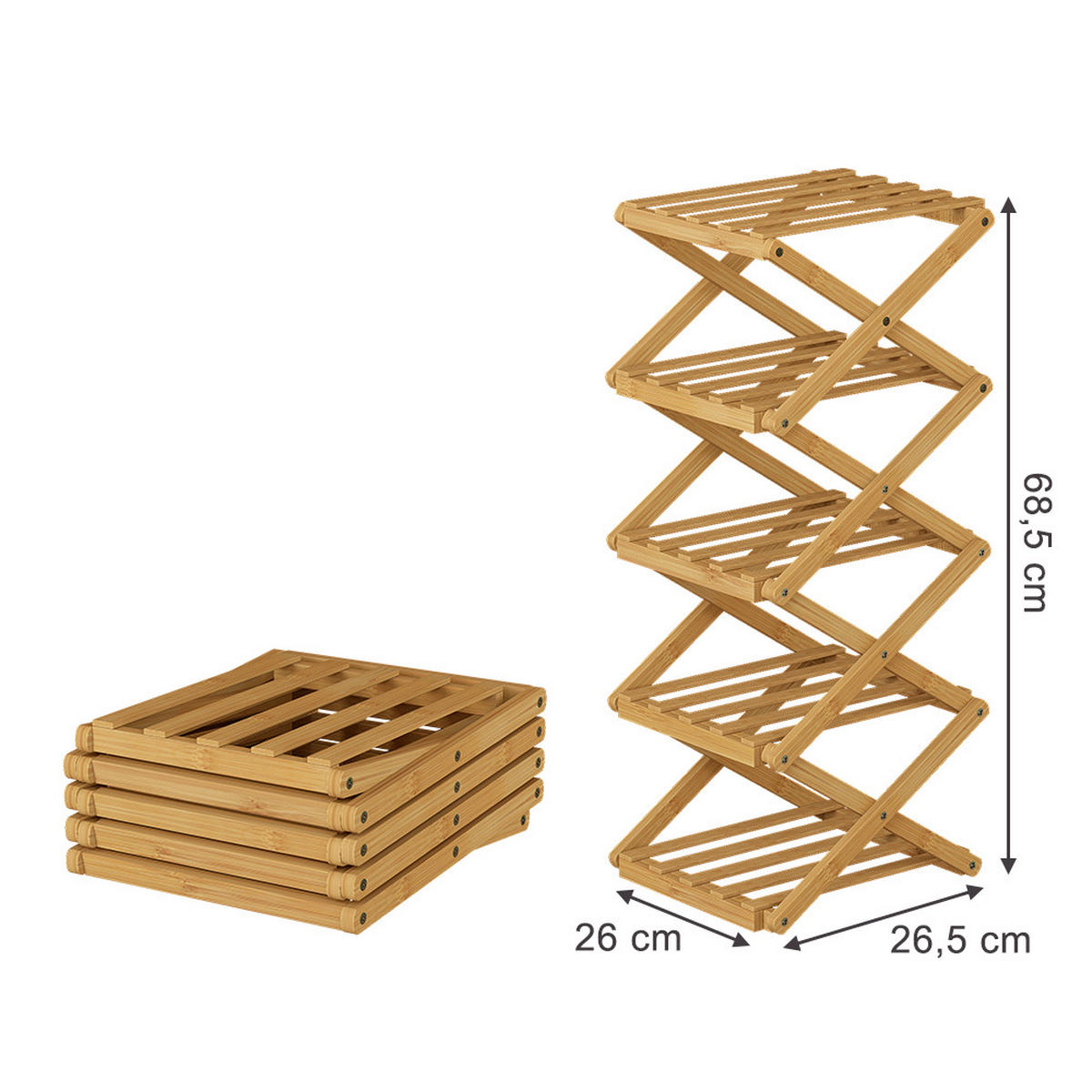 BOTNÍK Ziggy Bambus - zelená barva, kompozitní dřevo (26/68.5/26.5cm) - Vicco