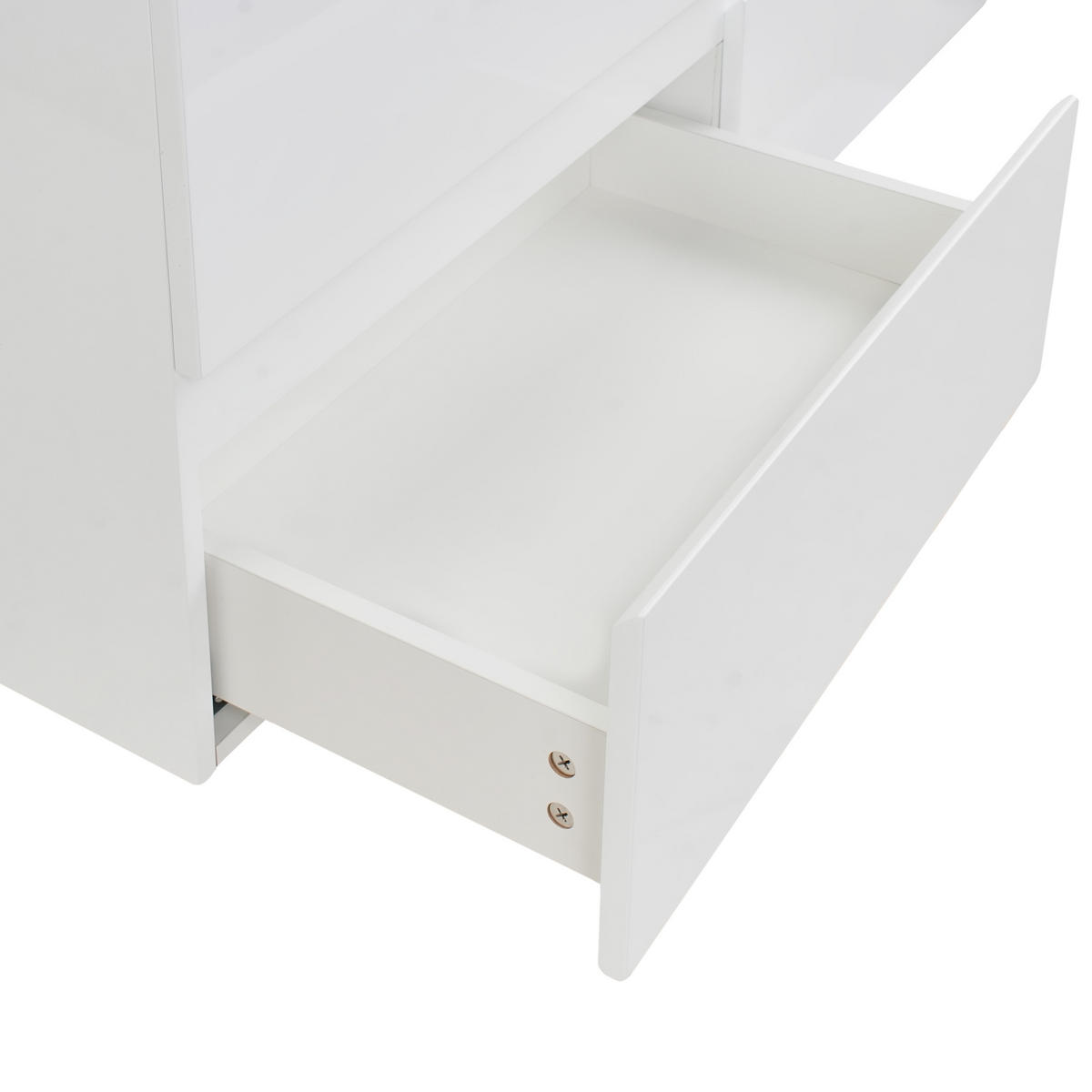 WASCHBECKENUNTERSCHRANK wandmontiertk mit Doppelwaschbecken Weiß Cardiel - Weiß, Holzwerkstoff (120/52/46cm) - Beliani