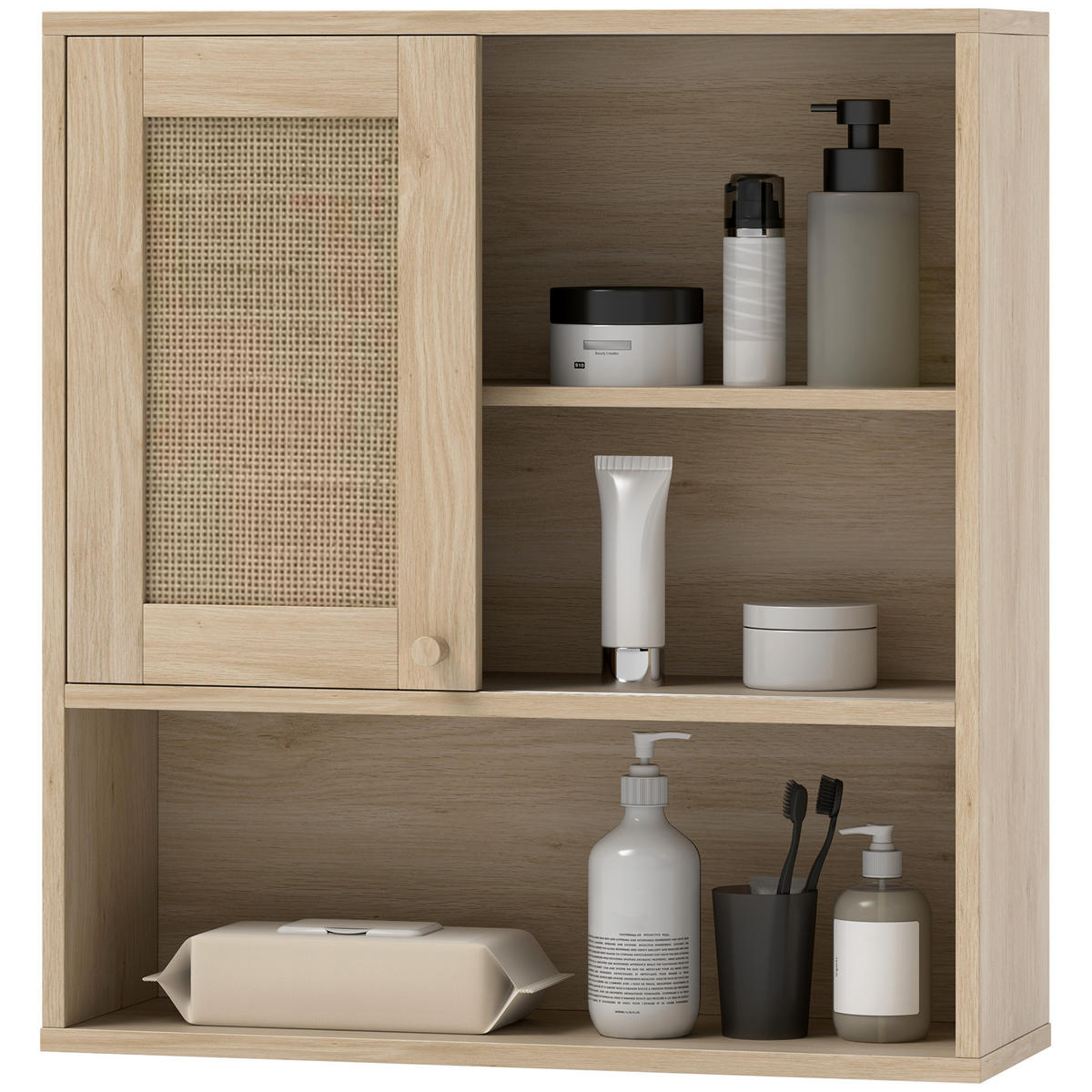 HÄNGESCHRANK Naturholz 1 Stück - Beige, Kunststoff (60/65/19.8cm) - GiPP