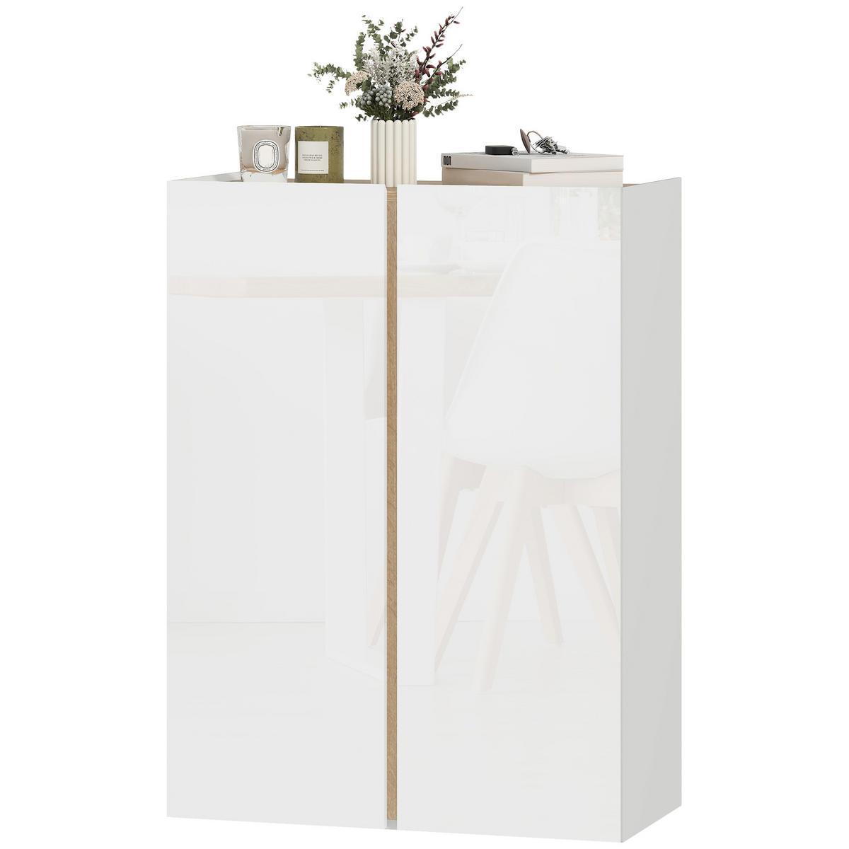 SCHUHSCHRANK DE-09717 mit Soft-Close und 6 Stufen Weiß - Weiß, Holzwerkstoff (70/95/33.5cm) - ComfortXL
