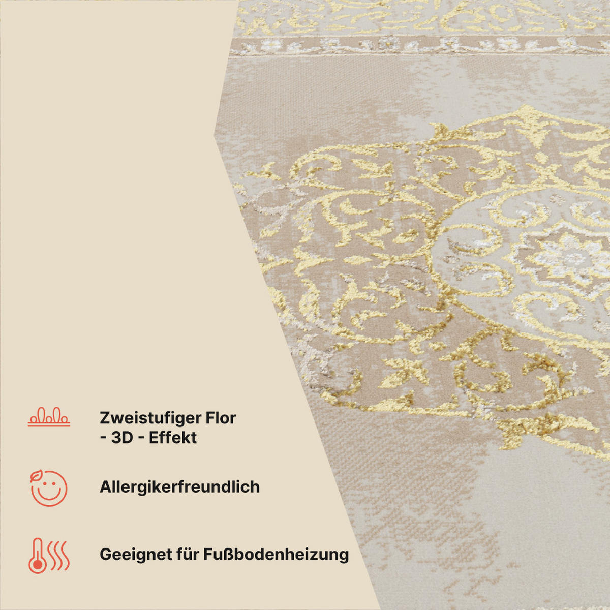 TEPPICH ARES Beige 300/400 cm - Beige, Textil (300/400cm) - Tapiso