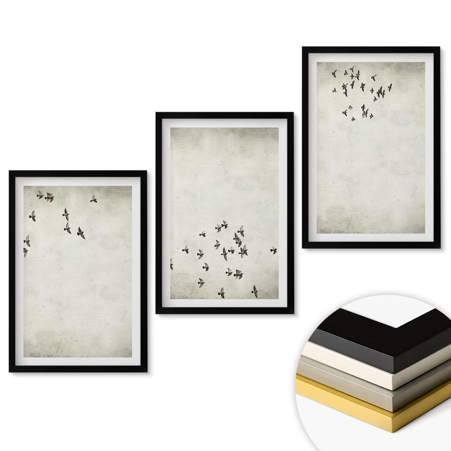 ArtPrintCave Wandbilder Schwarz 40x60 cm