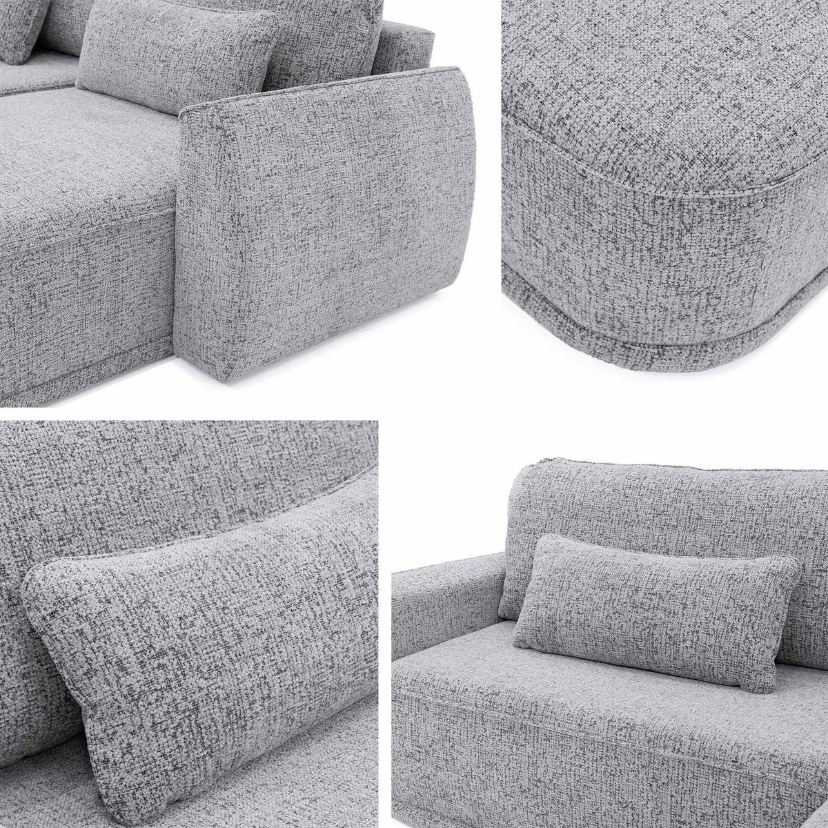 ECKSCHLAFSOFA Lorenzo - Hellbraun/Schwarz, Holz/Kunststoff (260/165cm) - MIRJAN24