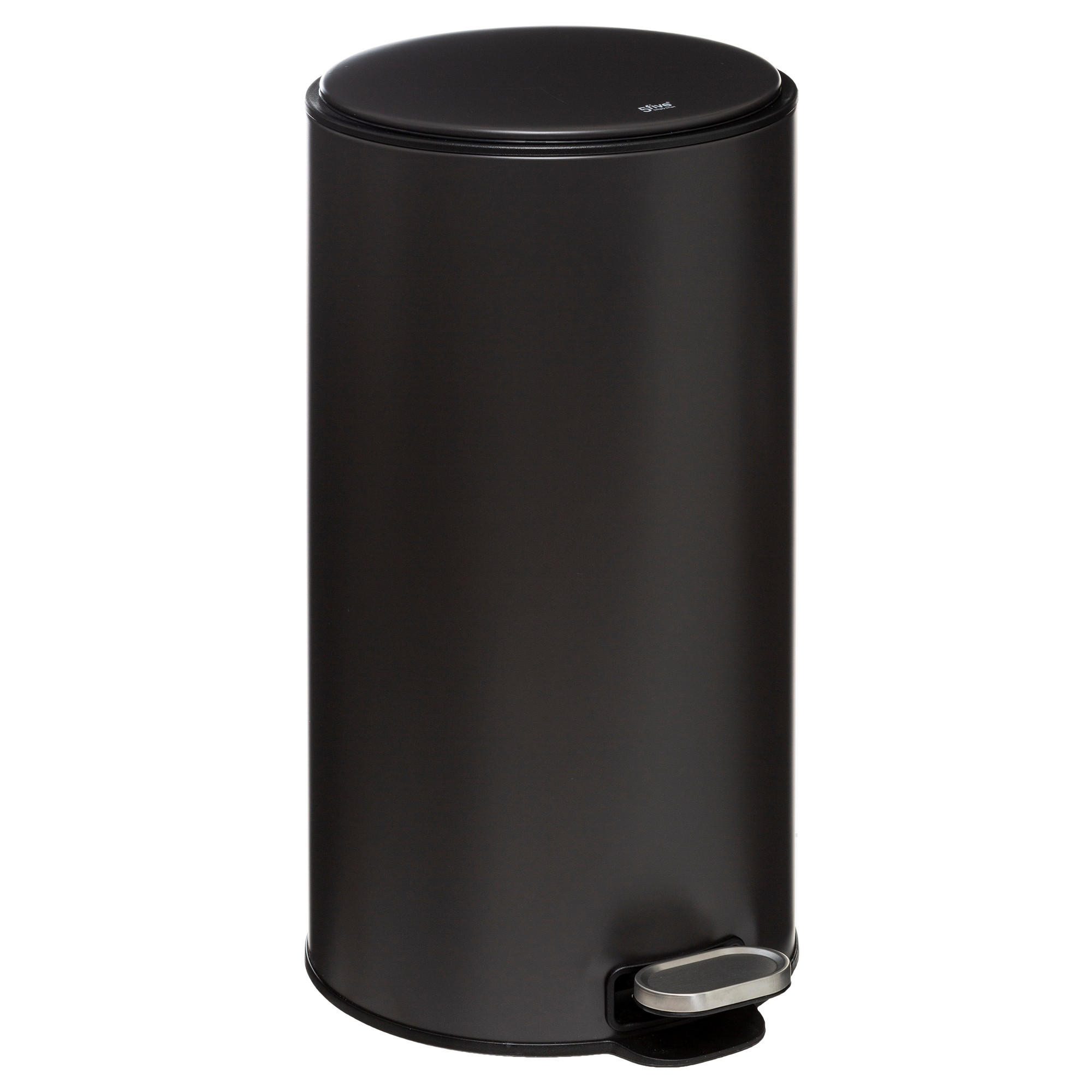 MÜLLEIMER aus Metall mit Geruchsfilter Delta 30 l 39/33/62 cm - Schwarz, Metall (33/62/39cm) - 5five Simply Smart