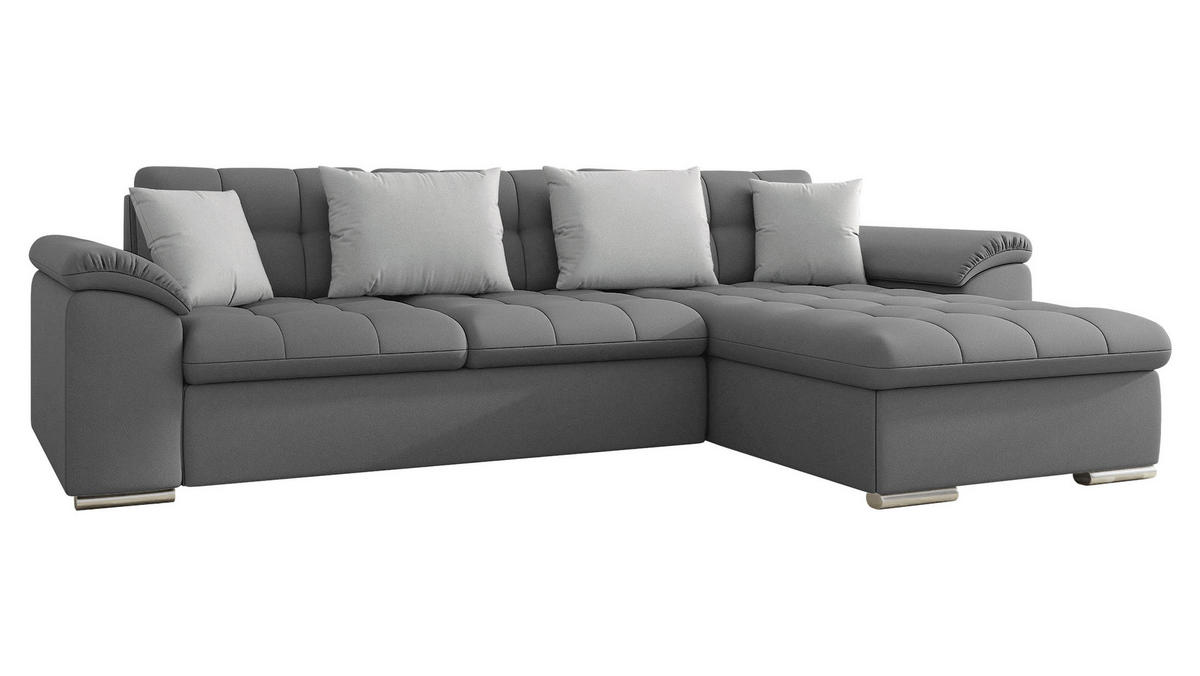 ECKSOFA Diana, Seite: Rechts - Graphitfarben, Holz/Textil (280/160cm) - MIRJAN24