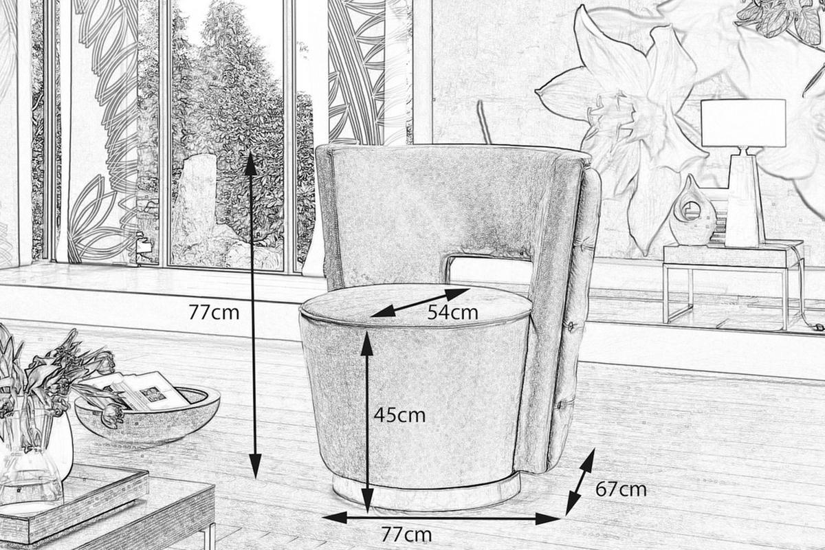 SESSEL SENSO Grau Webstoff - Silberfarben/Grau, Textil (77/77/67cm) - KAWOLA