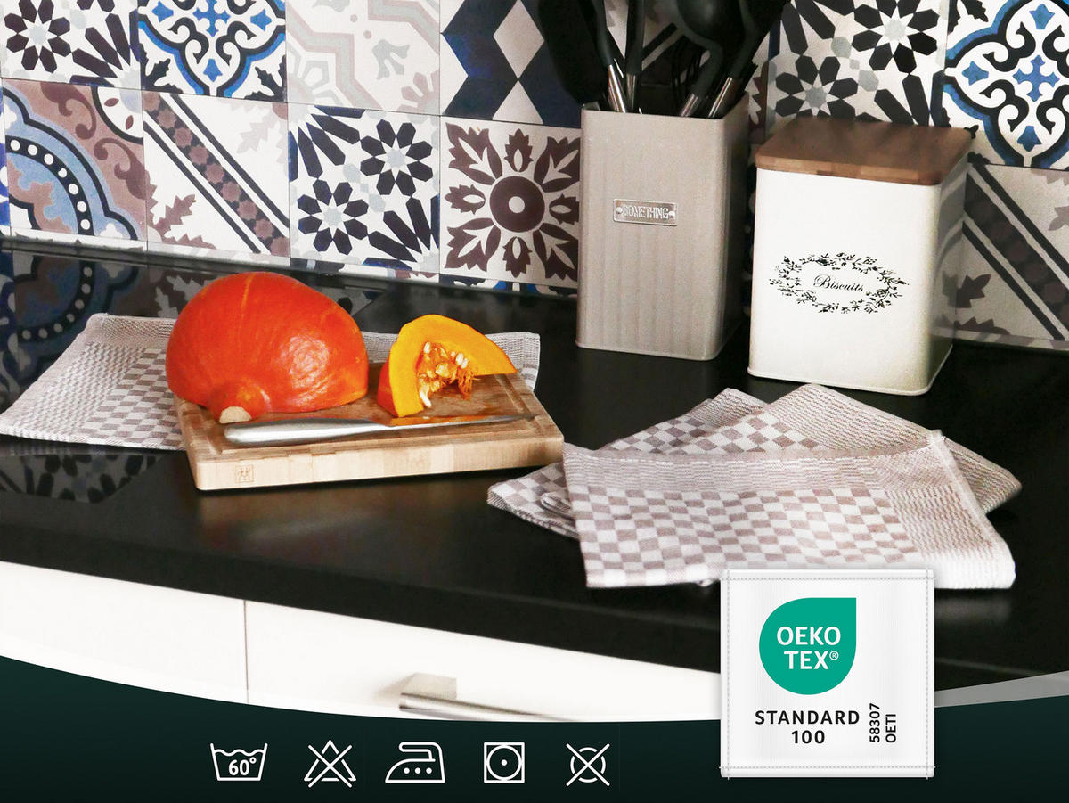 GESCHIRRTÜCHER, 10er-Set, 46x70 cm, 100% Baumwolle, Braun - Braun, Textil (46/70cm) - Zollner