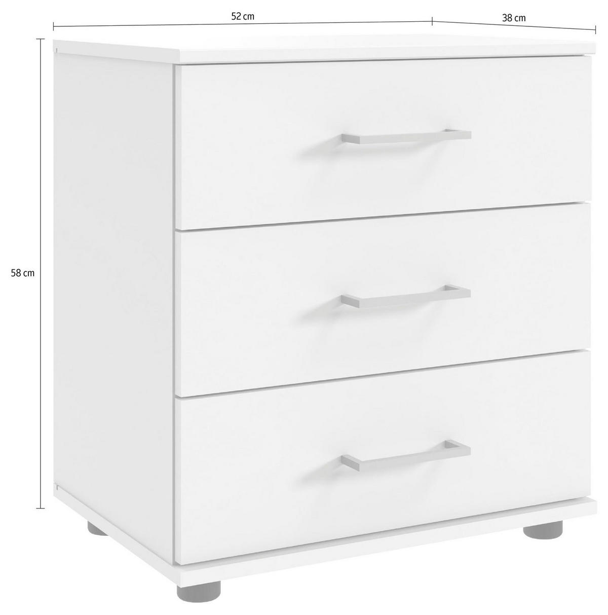 NACHTKONSOLE Taiga Eichen sägerau / graphit 52 / 38 / 58cm - Eichefarben/Graphitfarben, Holz/Holzwerkstoff (52/58/38cm) - Wimex