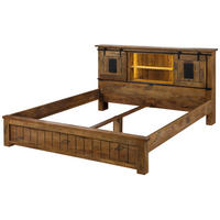 HOLZBETT Mango / Altholz 180x200x106 natur lackiert RAILWAY LUX #112 - Naturfarben, Holz (180/200cm) - Massivmoebel24
