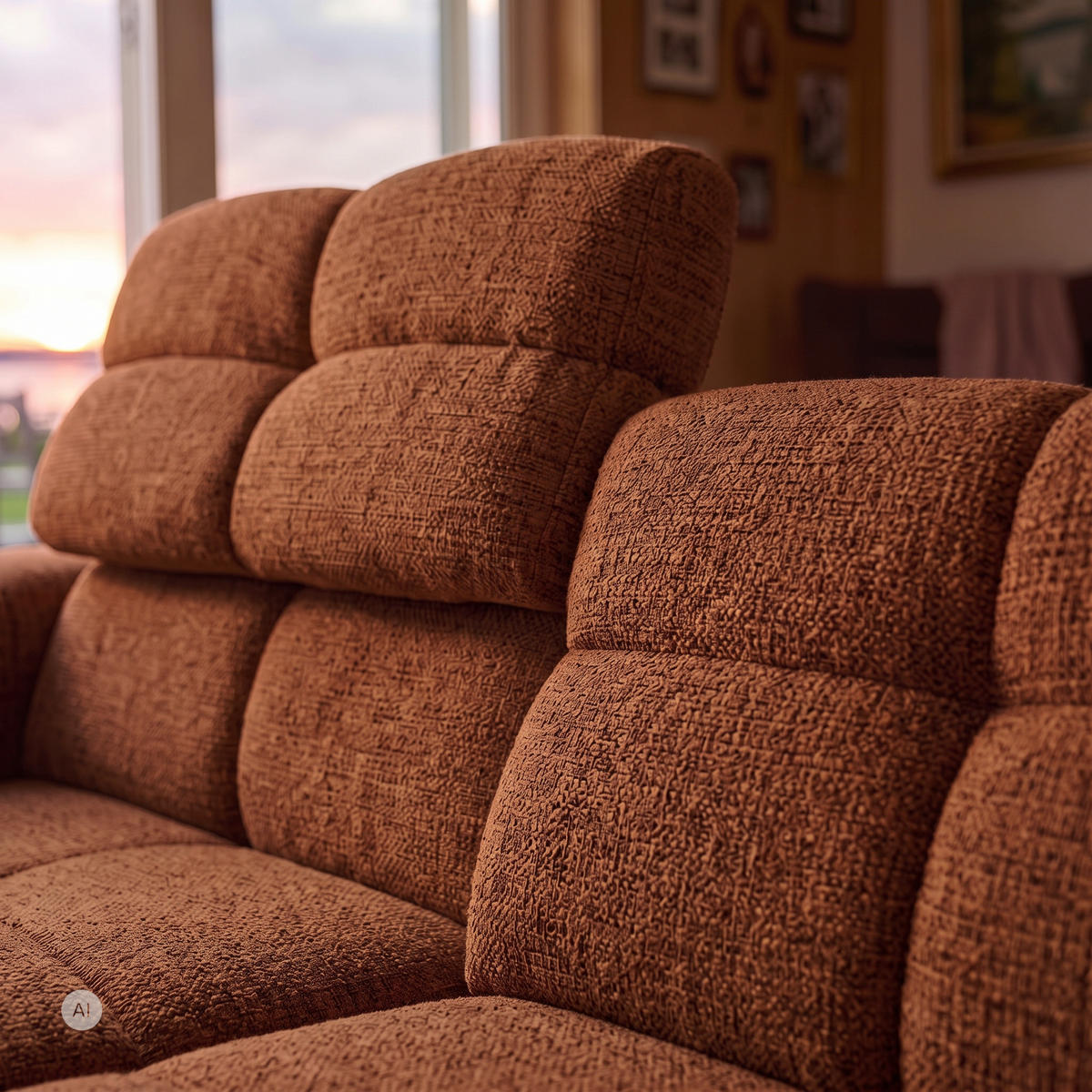 ECKSOFA TENDER Links mit Schlaffunktion und Verstellbare Kopfstützen, Chenille terrakotta - Terracotta/Schwarz, Holz/Kunststoff (315/176cm) - Muffo