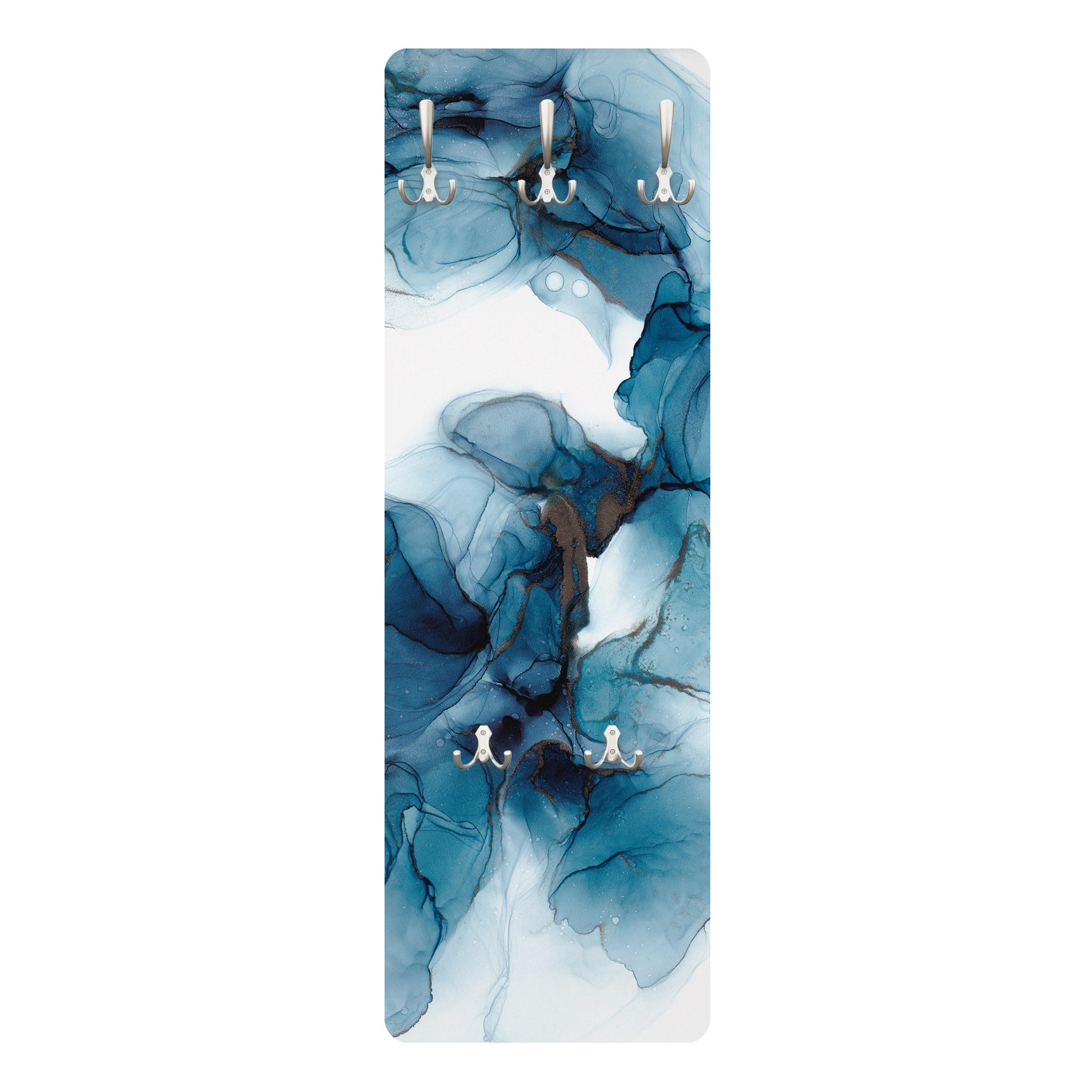 WANDGARDEROBE - Evolution Blau und Gold 34/105 cm - Blau, Holzwerkstoff (34/105/1.6cm) - Bilderwelten