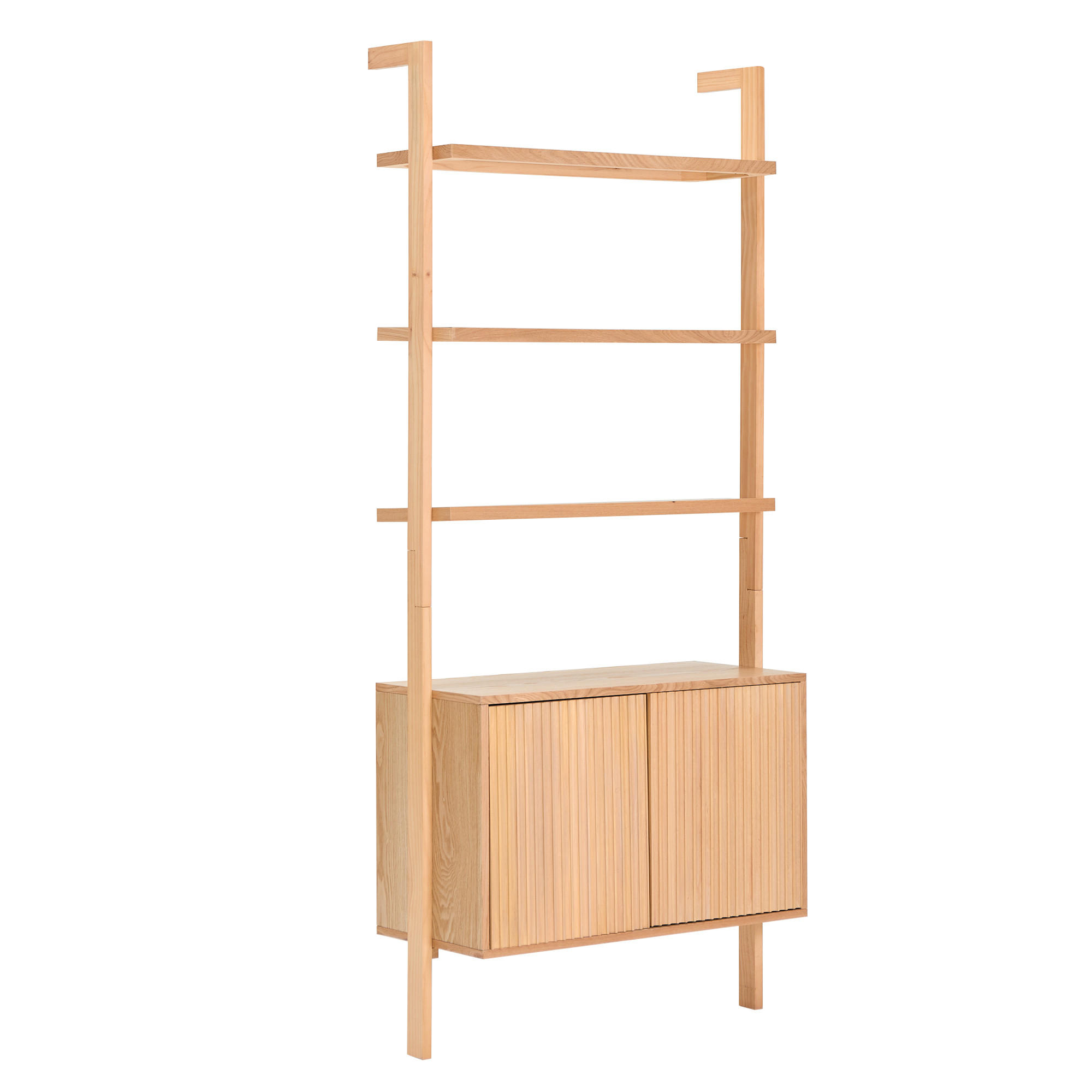 REGAL Kiefernholz Braun 3 Ebenen 2 Fächer - Braun, Holz (79/182.5/34cm) - Nordlys