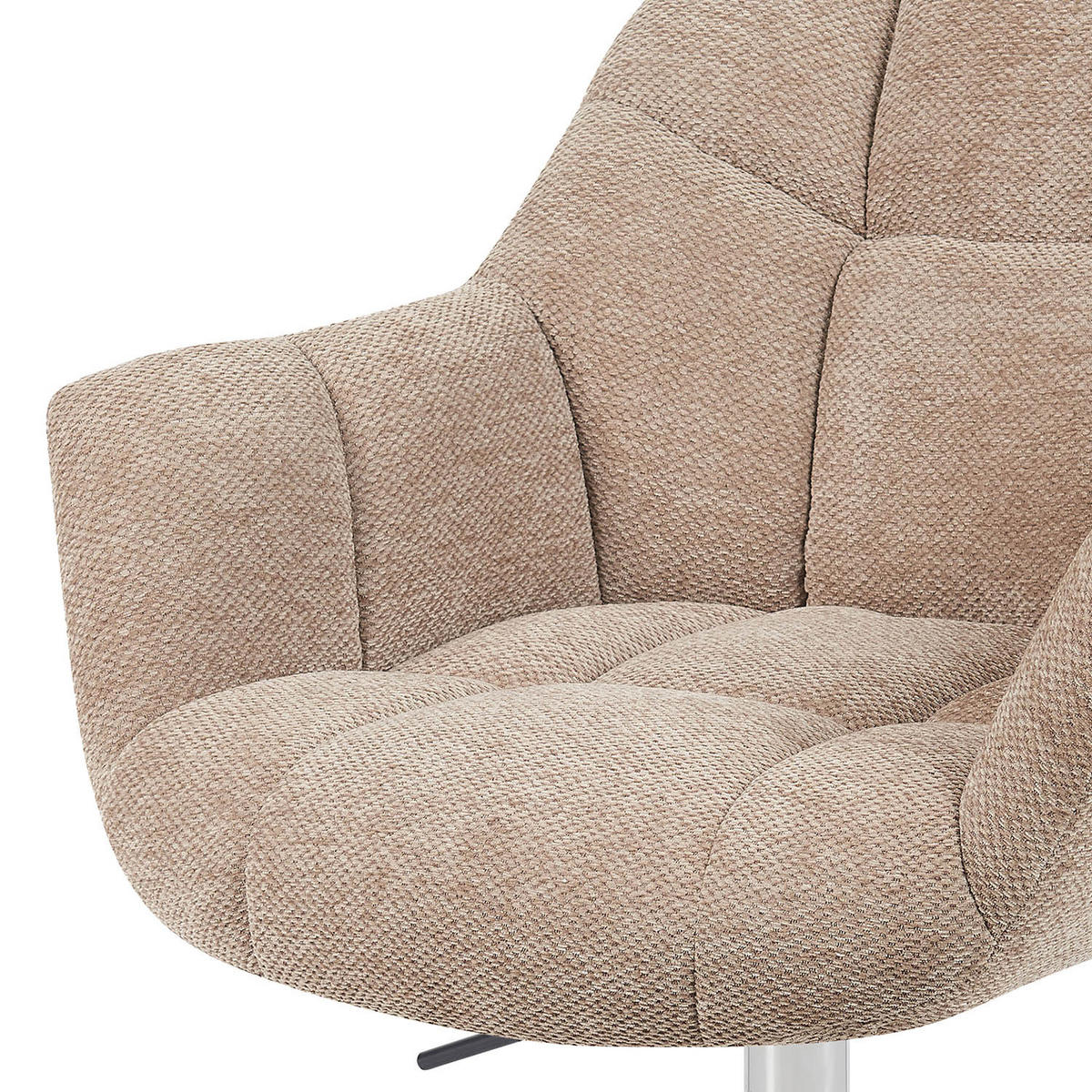 BÜROSTUHL Mika-Nio - Chromfarben/Beige, Textil/Metall (65/78/66cm) - DUBI Möbel
