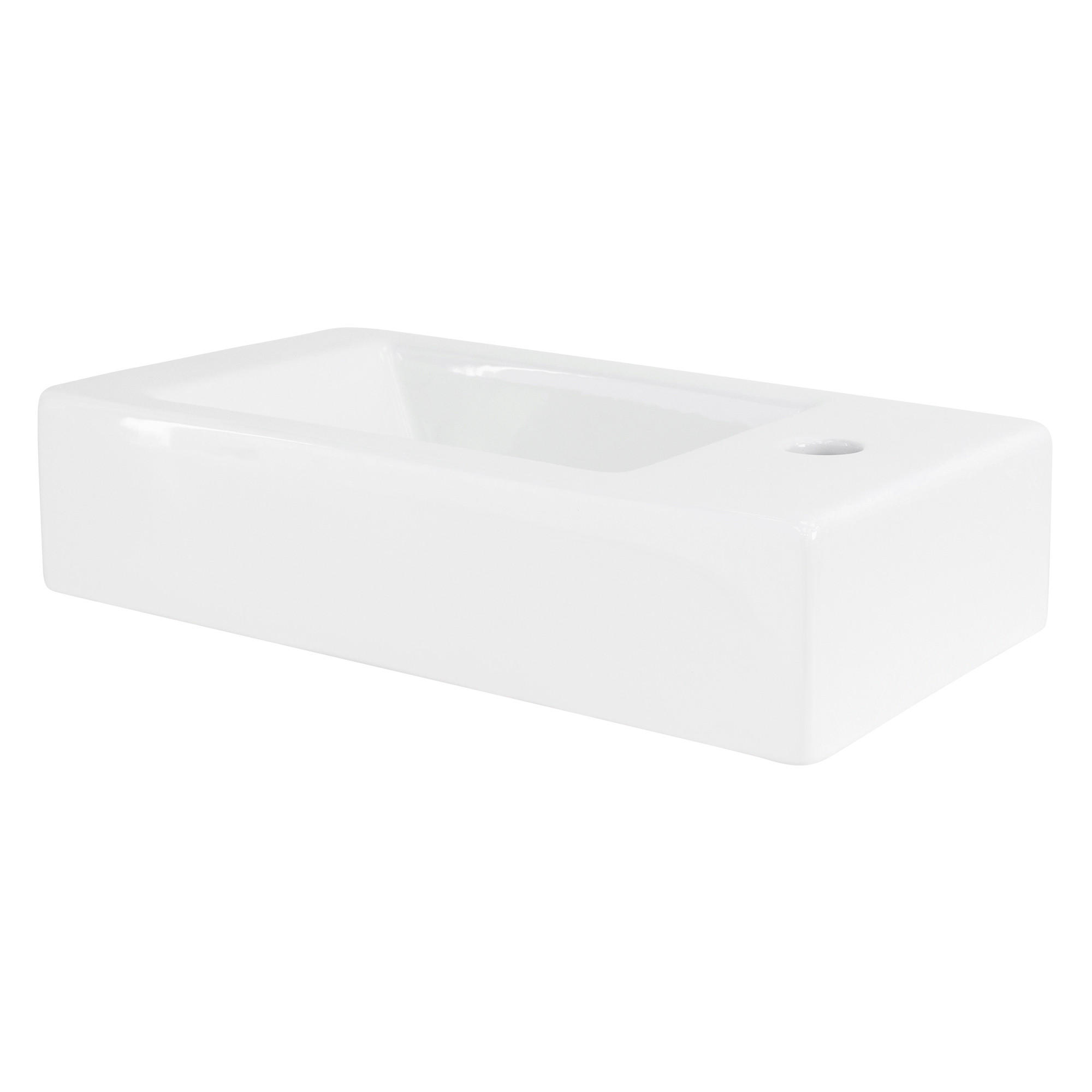 WASCHBECKEN - Weiß, Keramik (26/11/46cm) - ML-DESIGN