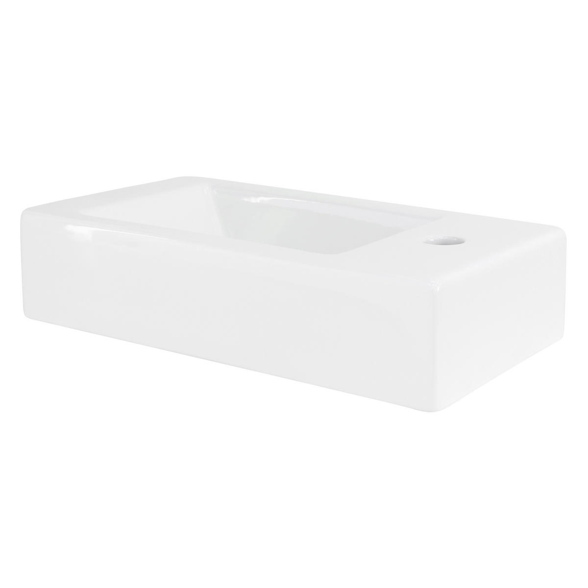 WASCHBECKEN - Weiß, Keramik (26/11/46cm) - ML-DESIGN