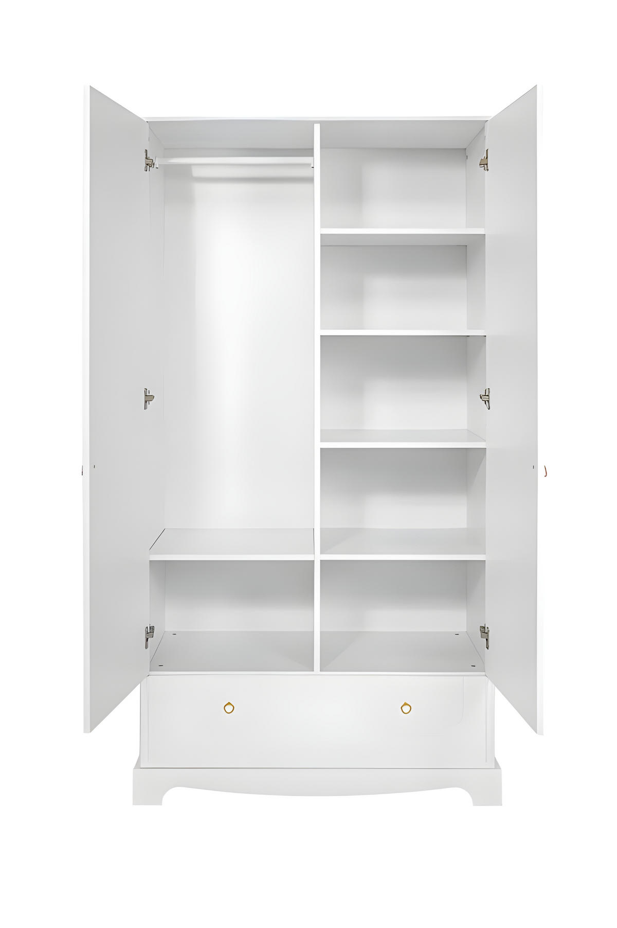 KINDERKLEIDERSCHRANK Royal, 2-türig – ideal für das Kinderzimmer Weiß - Weiß, Holzwerkstoff (103/195/51cm) - RAUMHIRSCH FURNITURE