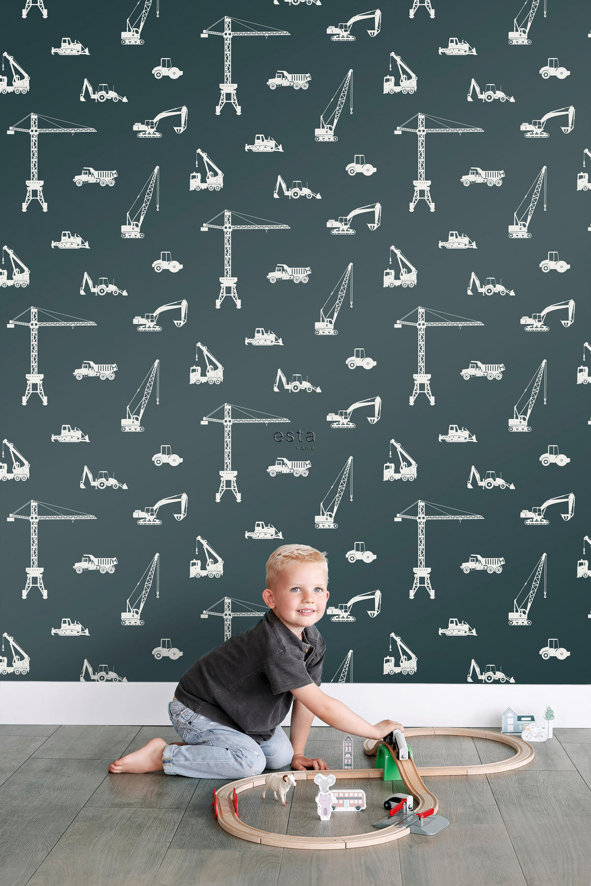 TAPETE Fahrzeuge 53 cm x 10.05 m - Blau, Papier (53/0.1cm) - ESTAhome