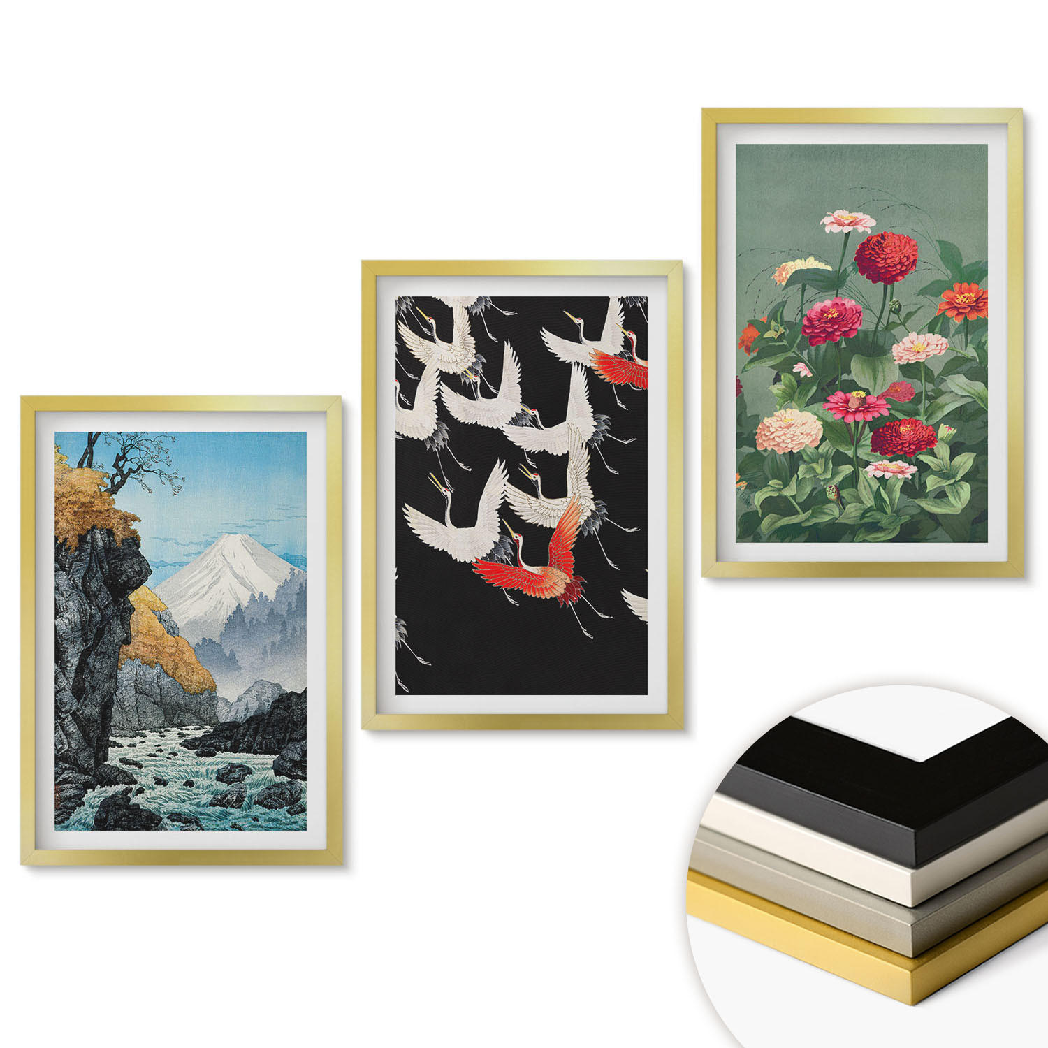 ArtPrintCave Wandbilder Gold 40x60 cm