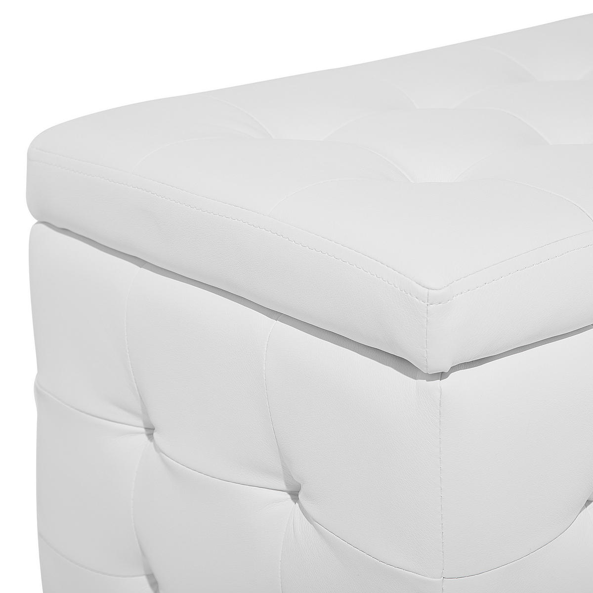 TRUHENBANK Michigan 42/72/40 cm - Weiß, Kunststoff (72/40/42cm) - Beliani