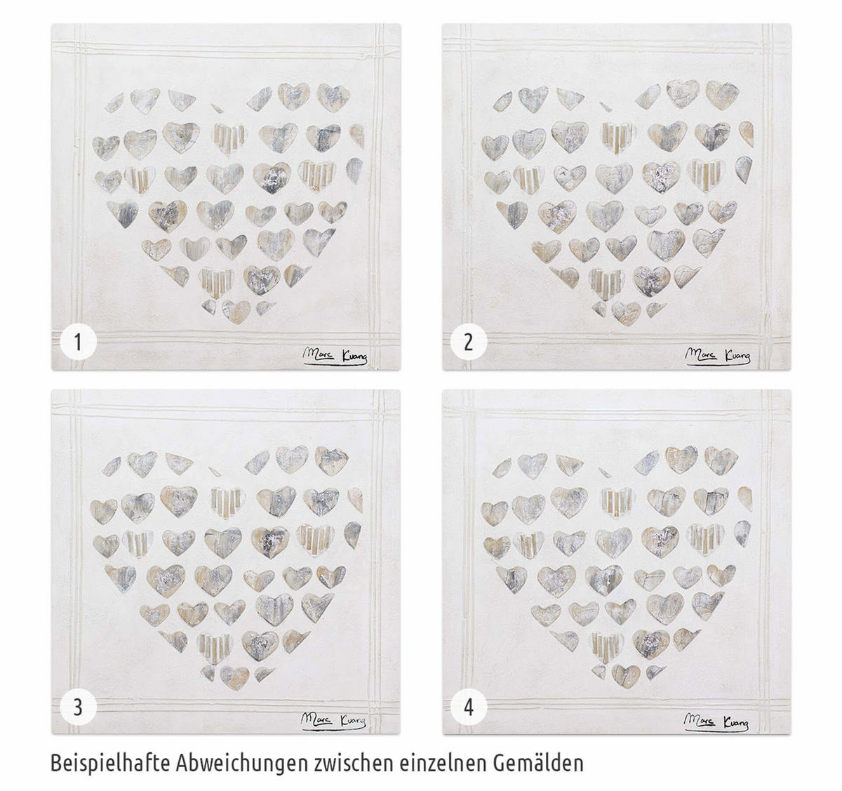 ACRYLBILD HANDGEMALT 80/80 cm - Grau, Holz/Textil (1.78/80cm) - KUNSTLOFT