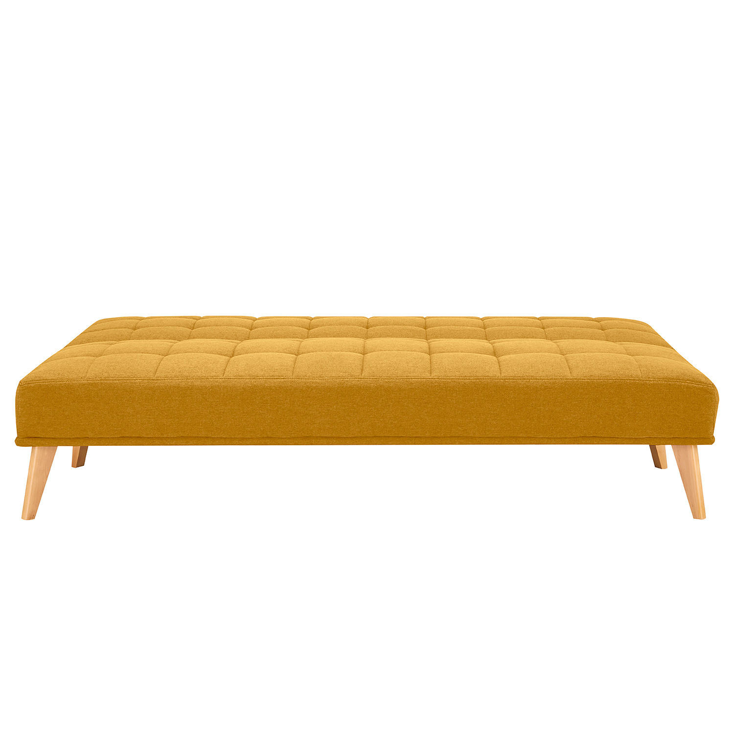 SCHLAFSOFA - Hellbraun/Gelb, Birkenholz/Textil (180/81/86cm) - home24