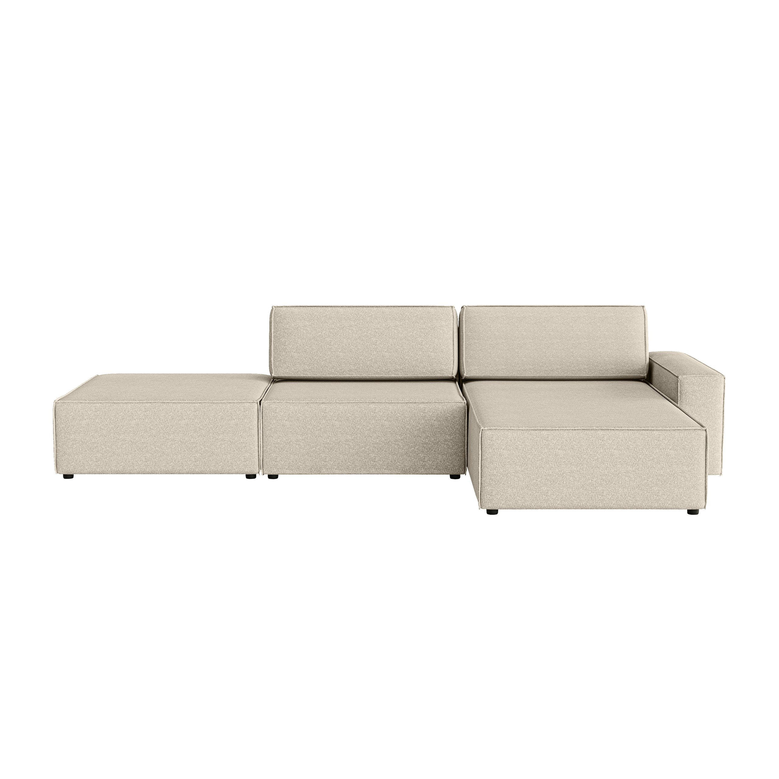 ECKSOFA Lummo Re mit Schlaffunktion, Beige - Beige, Textil (323/185cm) - Fedve