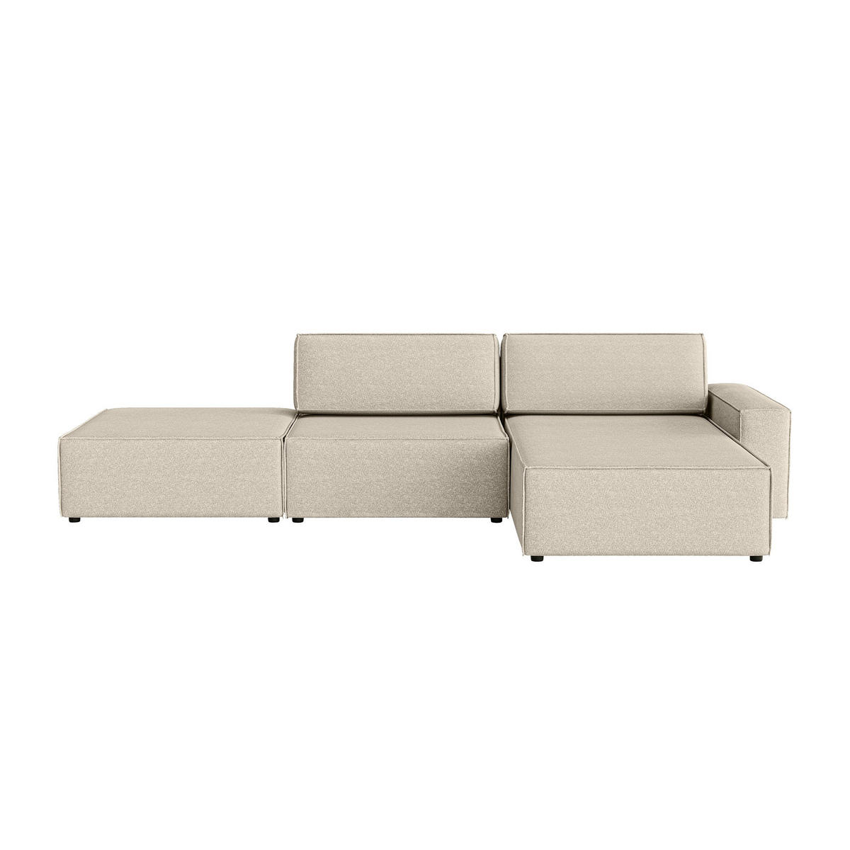 ECKSOFA Lummo Re mit Schlaffunktion, Beige - Beige, Textil (323/185cm) - Fedve