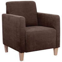 SESSEL Karol Bezug Veloursstoff Buche natur / braun - Braun, Kunststoff (71/81/70cm) - 58aufmkessel