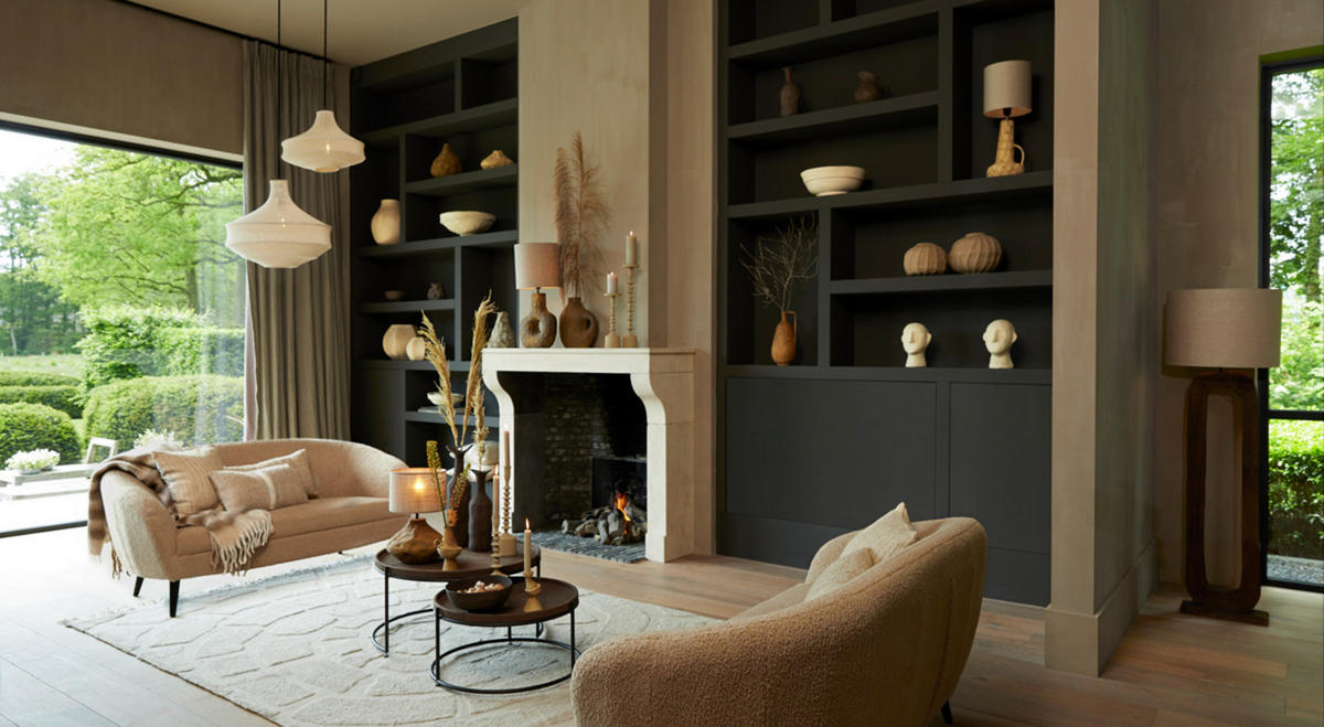 LAMPENFUSS Mogliano Braun 20,5/20/43 cm - Braun, Metall (20.5/20/43cm) - Light & Living